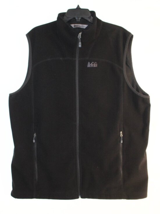 REI Other - REI mens fleece vest size XXL black full zip front sleeveless mock neck outdoor